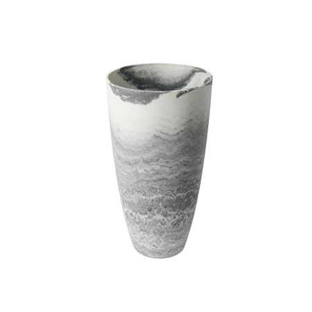 Algreen 14 in. dia. by 26.5 in. Height Tall Curve Vase Planter, Marble 43436